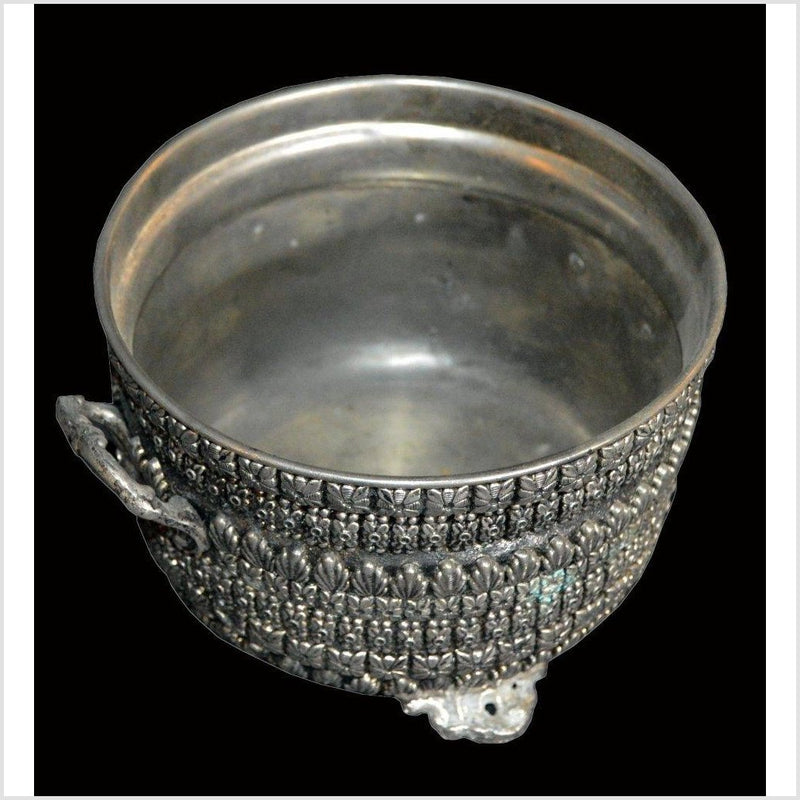 HAND TOOLED SILVER PLATED BOWL-YNP034-2. Asian & Chinese Furniture, Art, Antiques, Vintage Home Décor for sale at FEA Home