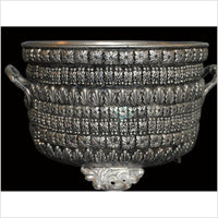 HAND TOOLED SILVER PLATED BOWL