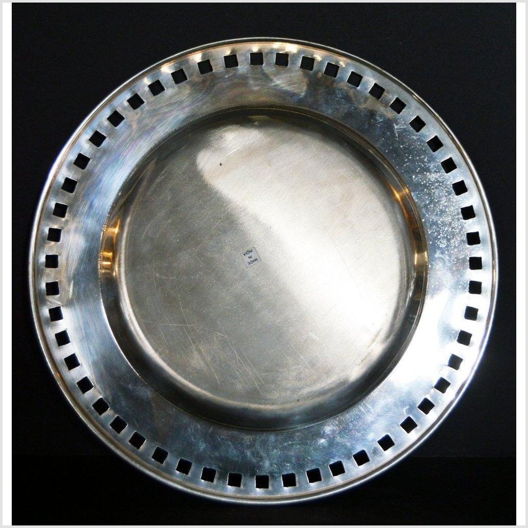 HAND TOOLED SILVER PLATED Ornate Charger-2. Asian & Chinese Furniture, Art, Antiques, Vintage Home Décor for sale at FEA Home