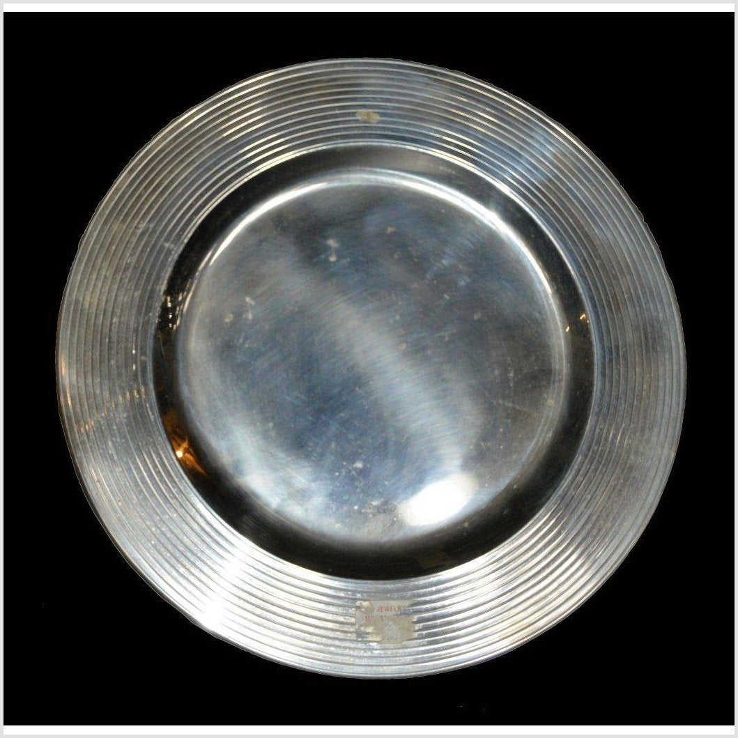 HAND TOOLED SILVER PLATED ORNATE CHARGER-1. Asian & Chinese Furniture, Art, Antiques, Vintage Home Décor for sale at FEA Home