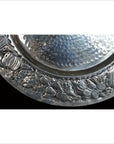 HAND TOOLED SILVER PLATED ORNATE CHARGER-2. Asian & Chinese Furniture, Art, Antiques, Vintage Home Décor for sale at FEA Home