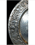 HAND TOOLED SILVER PLATED ORNATE CHARGER-3. Asian & Chinese Furniture, Art, Antiques, Vintage Home Décor for sale at FEA Home