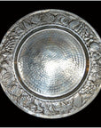 HAND TOOLED SILVER PLATED ORNATE CHARGER-1. Asian & Chinese Furniture, Art, Antiques, Vintage Home Décor for sale at FEA Home