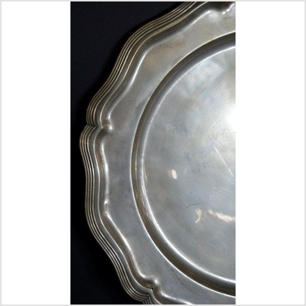 HAND TOOLED SILVER PLATED ORNATE CHARGER-2. Asian & Chinese Furniture, Art, Antiques, Vintage Home Décor for sale at FEA Home