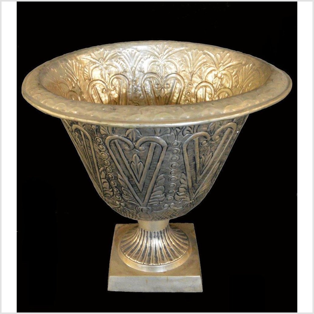 Hand Tooled Silver Plated Planter-2. Asian & Chinese Furniture, Art, Antiques, Vintage Home Décor for sale at FEA Home