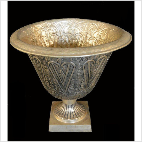 Hand Tooled Silver Plated Planter 