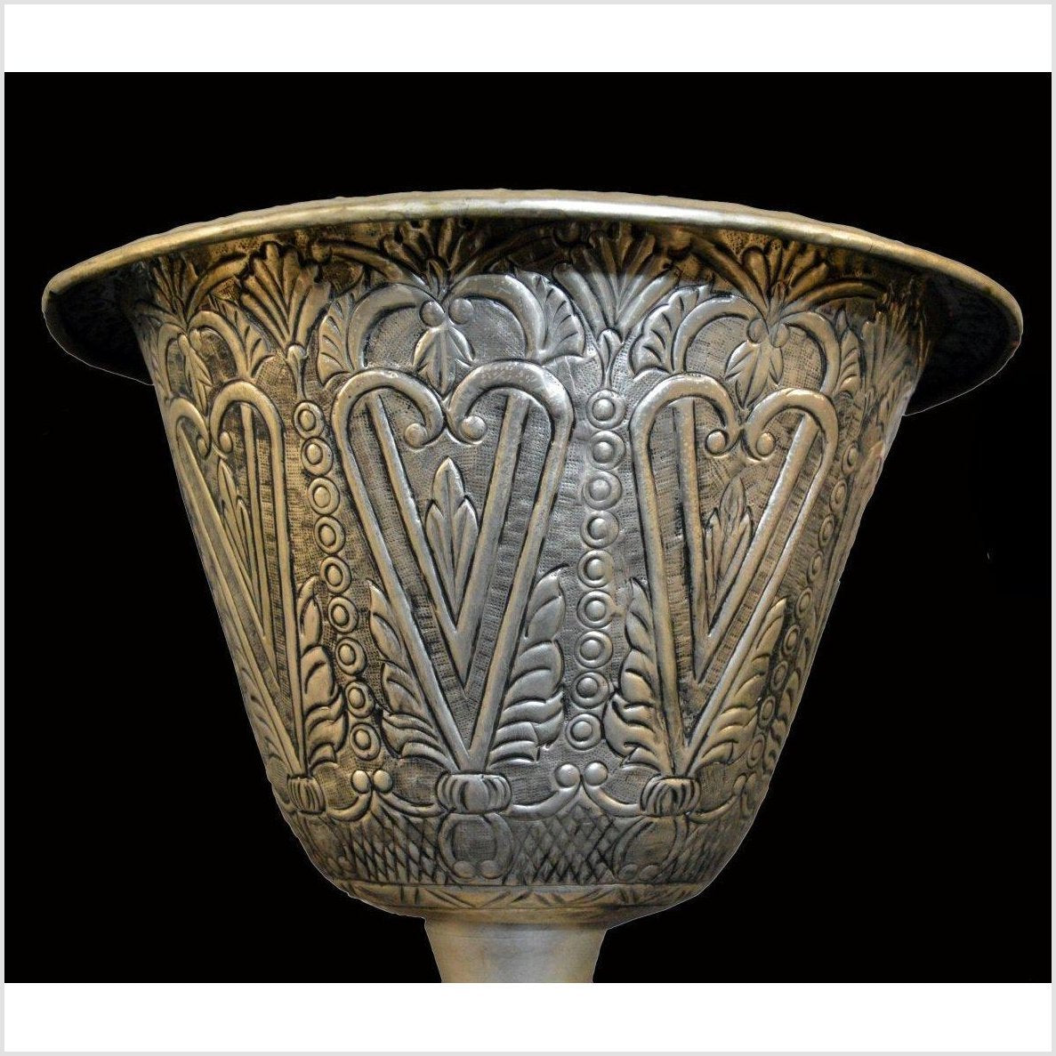 Hand Tooled Silver Plated Planter-3. Asian &amp; Chinese Furniture, Art, Antiques, Vintage Home Décor for sale at FEA Home