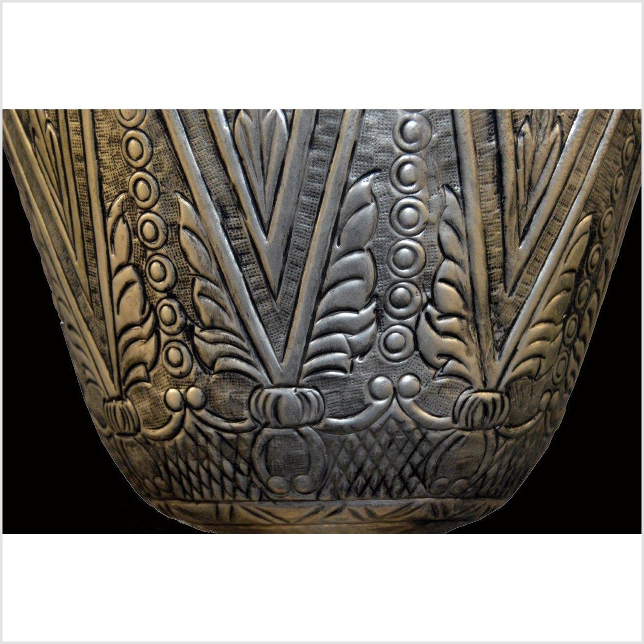 Hand Tooled Silver Plated Planter-5. Asian &amp; Chinese Furniture, Art, Antiques, Vintage Home Décor for sale at FEA Home