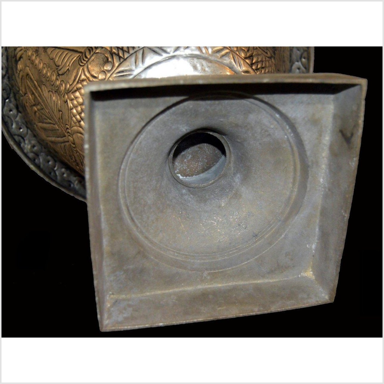 Hand Tooled Silver Plated Planter-8. Asian &amp; Chinese Furniture, Art, Antiques, Vintage Home Décor for sale at FEA Home