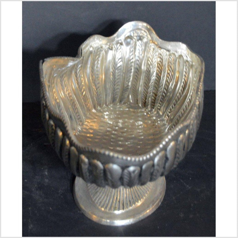 Hand Tooled Silver Plated Planter-YNP027-4. Asian & Chinese Furniture, Art, Antiques, Vintage Home Décor for sale at FEA Home