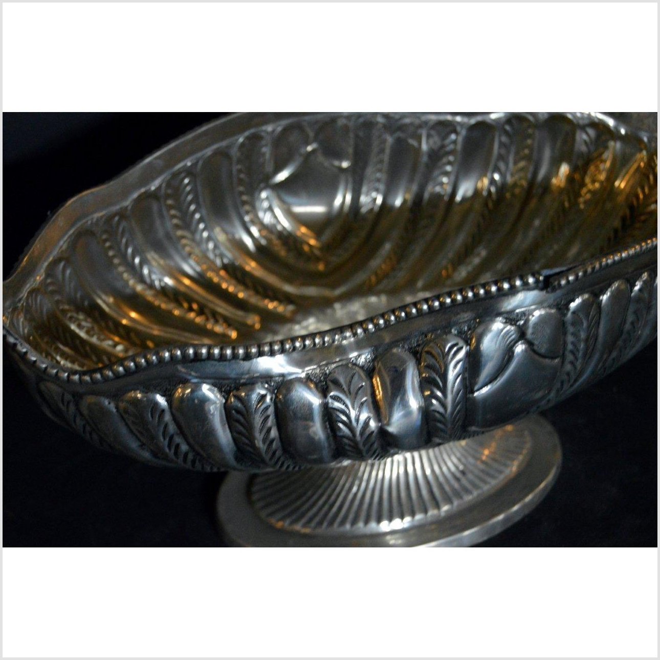 Hand Tooled Silver Plated Planter-6. Asian &amp; Chinese Furniture, Art, Antiques, Vintage Home Décor for sale at FEA Home