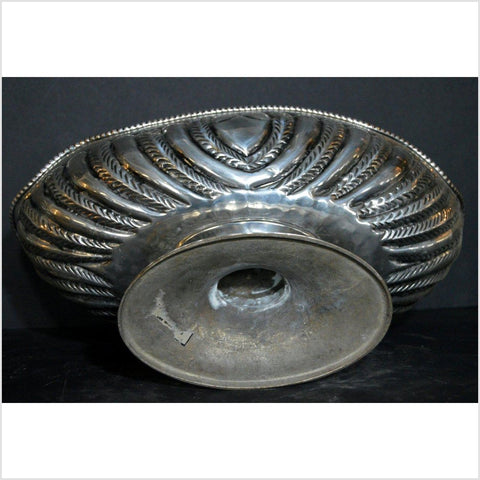 Hand Tooled Silver Plated Planter-YNP027-7. Asian & Chinese Furniture, Art, Antiques, Vintage Home Décor for sale at FEA Home