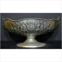 HAND TOOLED SILVER PLATED PLANTER