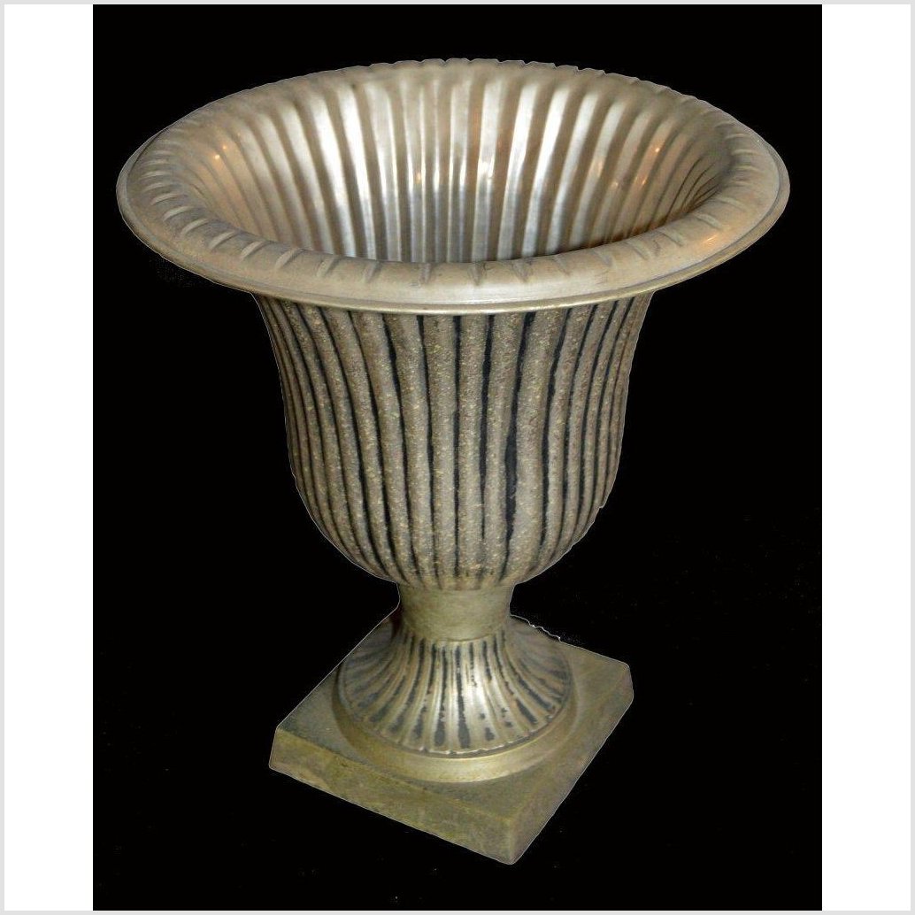 Hand Tooled Silver Plated Planter-2. Asian & Chinese Furniture, Art, Antiques, Vintage Home Décor for sale at FEA Home