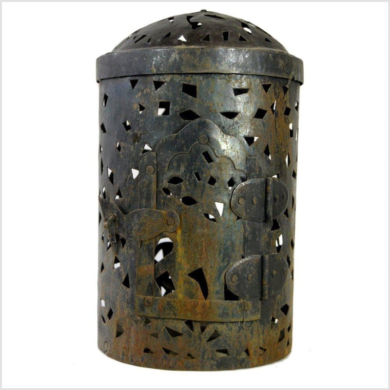 Hand Tooled Tin Candle Lamp 