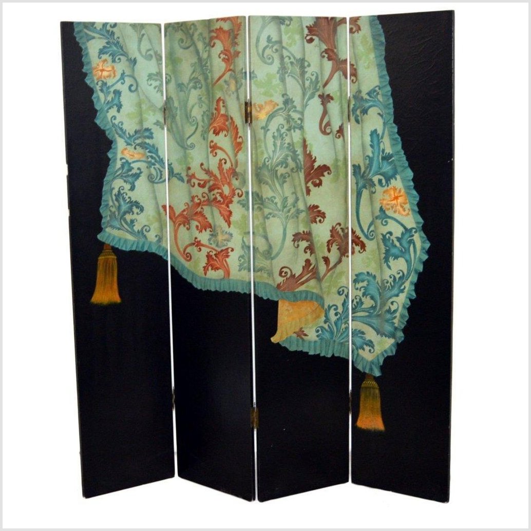 Handpainted Chinese Screen-5. Asian &amp; Chinese Furniture, Art, Antiques, Vintage Home Décor for sale at FEA Home