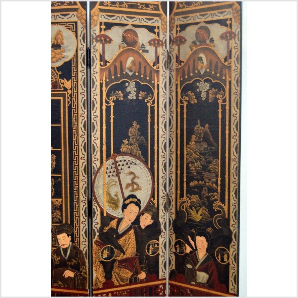 Handpainted Chinese Screen-2. Asian & Chinese Furniture, Art, Antiques, Vintage Home Décor for sale at FEA Home