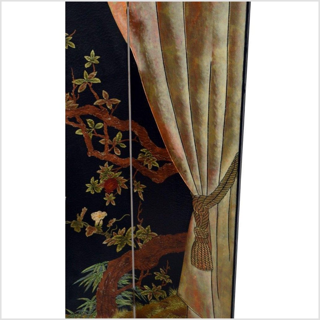 Handpainted Floral Screen-10. Asian &amp; Chinese Furniture, Art, Antiques, Vintage Home Décor for sale at FEA Home