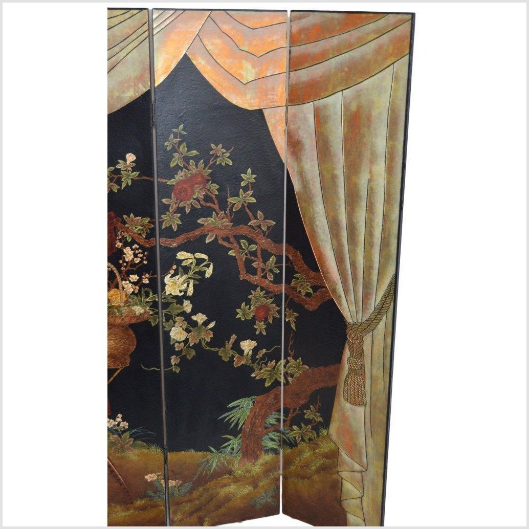 Handpainted Floral Screen-2. Asian & Chinese Furniture, Art, Antiques, Vintage Home Décor for sale at FEA Home