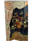 Handpainted Floral Screen-3. Asian & Chinese Furniture, Art, Antiques, Vintage Home Décor for sale at FEA Home