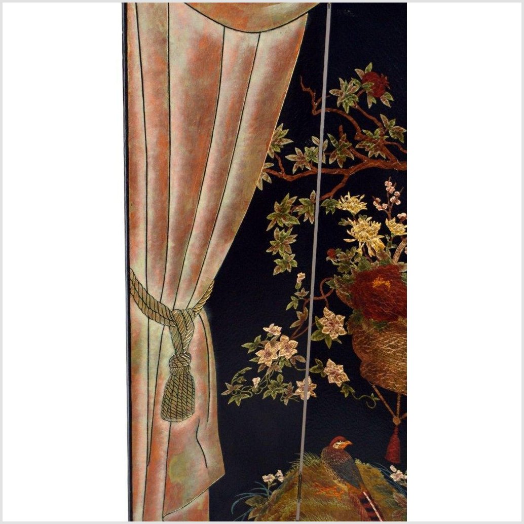 Handpainted Floral Screen-9. Asian &amp; Chinese Furniture, Art, Antiques, Vintage Home Décor for sale at FEA Home