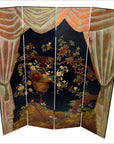 Handpainted Floral Screen-1. Asian & Chinese Furniture, Art, Antiques, Vintage Home Décor for sale at FEA Home