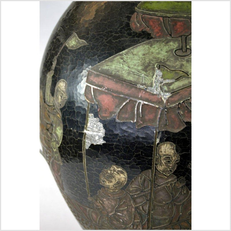 Hong Kong Large Hand Painted Vase-YNEB681-11. Asian & Chinese Furniture, Art, Antiques, Vintage Home Décor for sale at FEA Home
