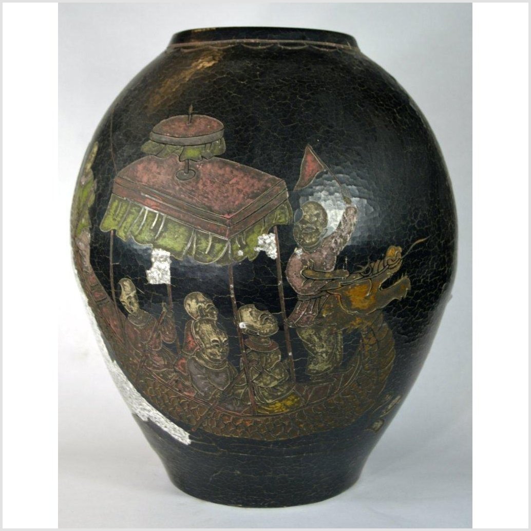 Hong Kong Large Hand Painted Vase-1. Asian & Chinese Furniture, Art, Antiques, Vintage Home Décor for sale at FEA Home