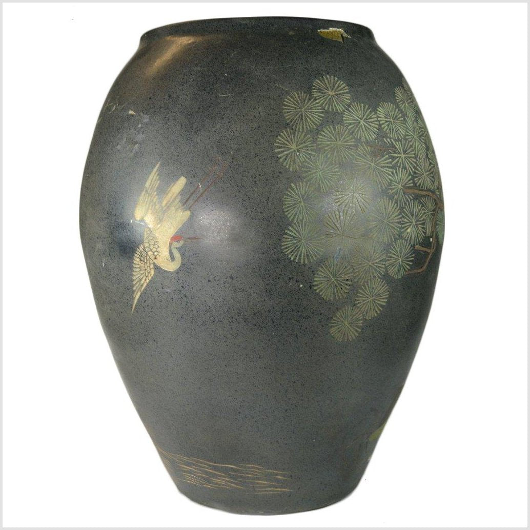 Hong Kong Large Hand Painted Vase-5. Asian &amp; Chinese Furniture, Art, Antiques, Vintage Home Décor for sale at FEA Home