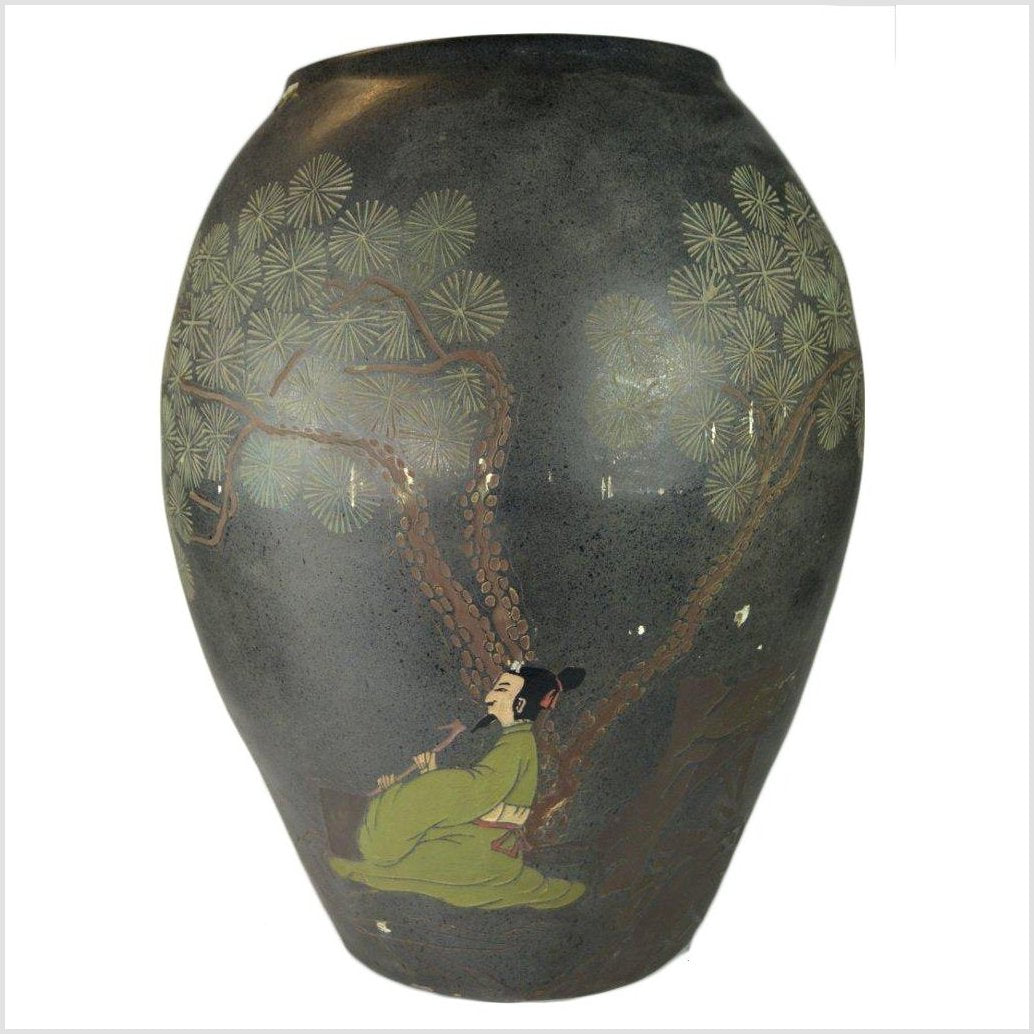 Hong Kong Large Hand Painted Vase-1. Asian & Chinese Furniture, Art, Antiques, Vintage Home Décor for sale at FEA Home