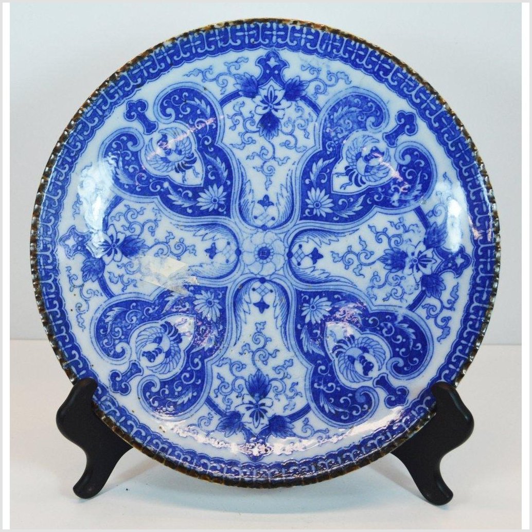 Antique Igezara Transferware Plate-1. Asian & Chinese Furniture, Art, Antiques, Vintage Home Décor for sale at FEA Home