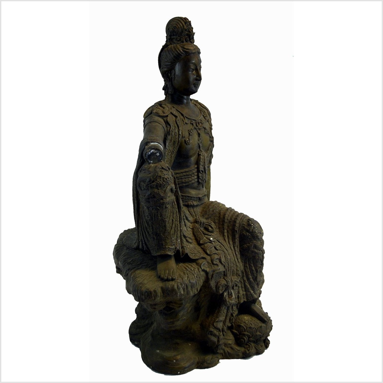 India Brass Temple Statue-2. Asian & Chinese Furniture, Art, Antiques, Vintage Home Décor for sale at FEA Home