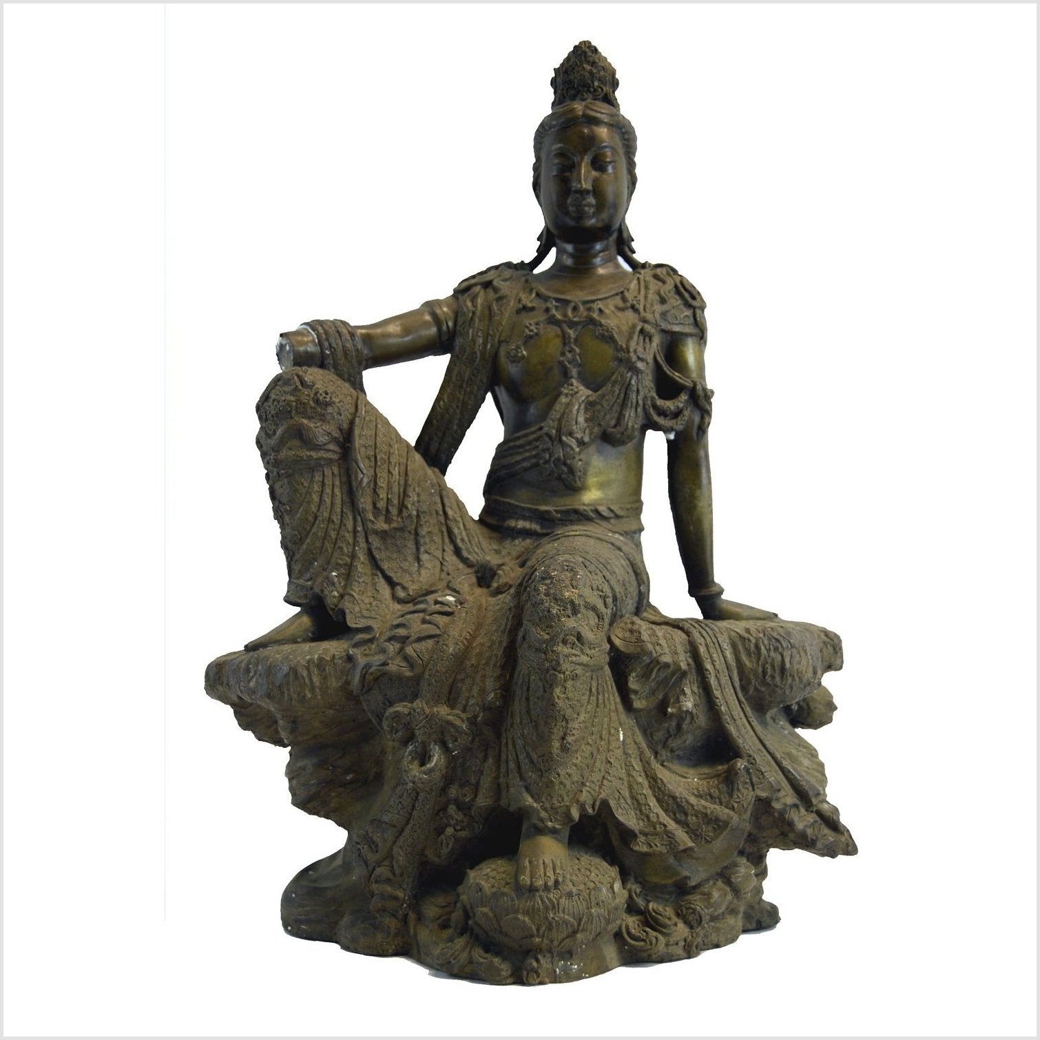 India Brass Temple Statue-1. Asian & Chinese Furniture, Art, Antiques, Vintage Home Décor for sale at FEA Home