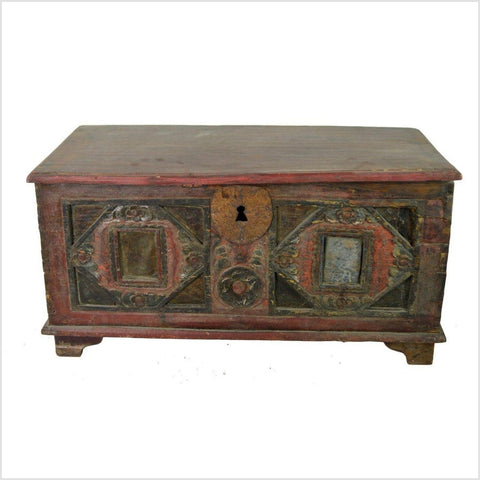 India Hand Carved Bridal Chest