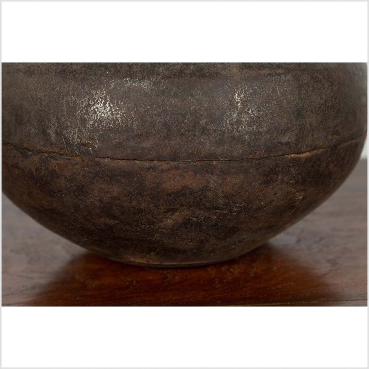 Indian 19th Century Metal Water Jar with Generous Belly and Protruding Lip-9. Asian &amp; Chinese Furniture, Art, Antiques, Vintage Home Décor for sale at FEA Home