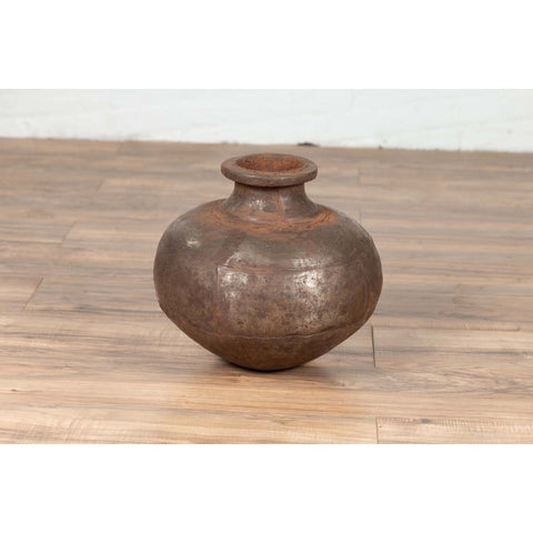 Indian 19th Century Metal Water Jug with Generous Belly and Protruding Lip-YN6494-5. Asian & Chinese Furniture, Art, Antiques, Vintage Home Décor for sale at FEA Home