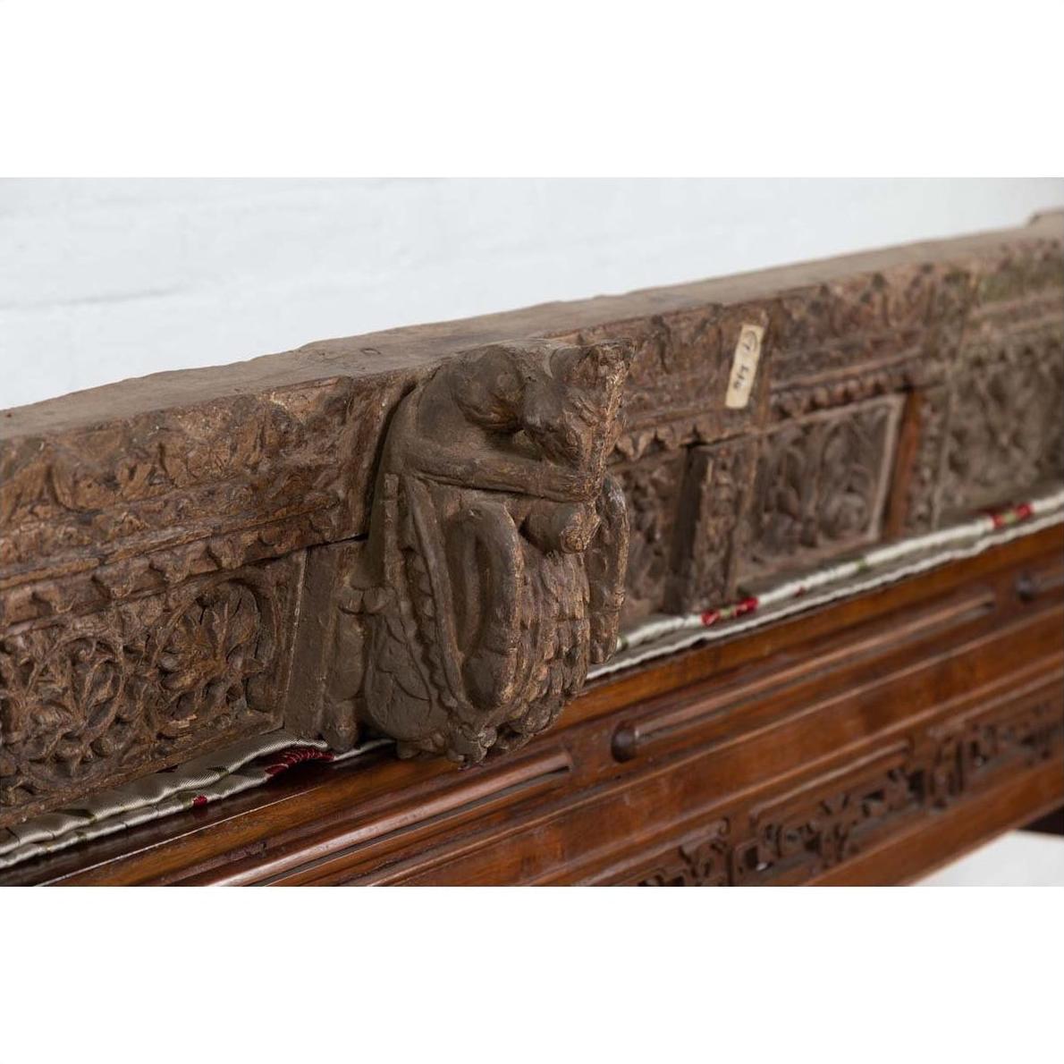 Indian Antique 19th Century Architectural Temple Molding with Carved Animals-15. Asian &amp; Chinese Furniture, Art, Antiques, Vintage Home Décor for sale at FEA Home