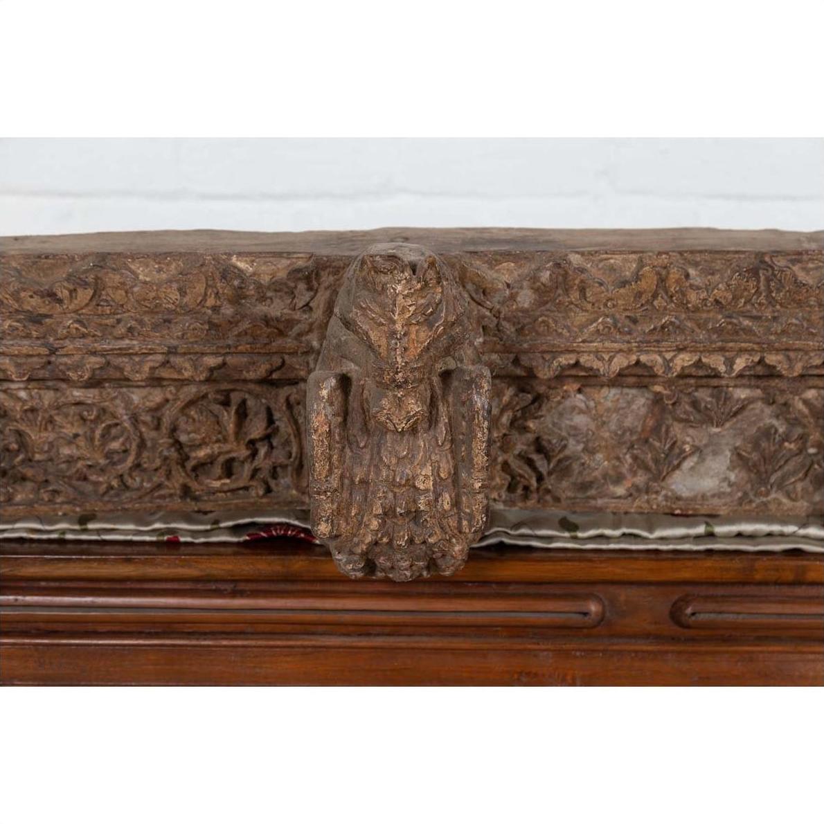 Indian Antique 19th Century Architectural Temple Molding with Carved Animals-6. Asian &amp; Chinese Furniture, Art, Antiques, Vintage Home Décor for sale at FEA Home