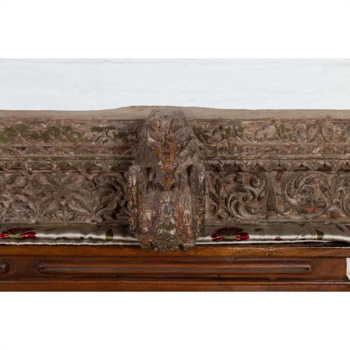 Indian Antique 19th Century Architectural Temple Molding with Carved Animals-10. Asian &amp; Chinese Furniture, Art, Antiques, Vintage Home Décor for sale at FEA Home