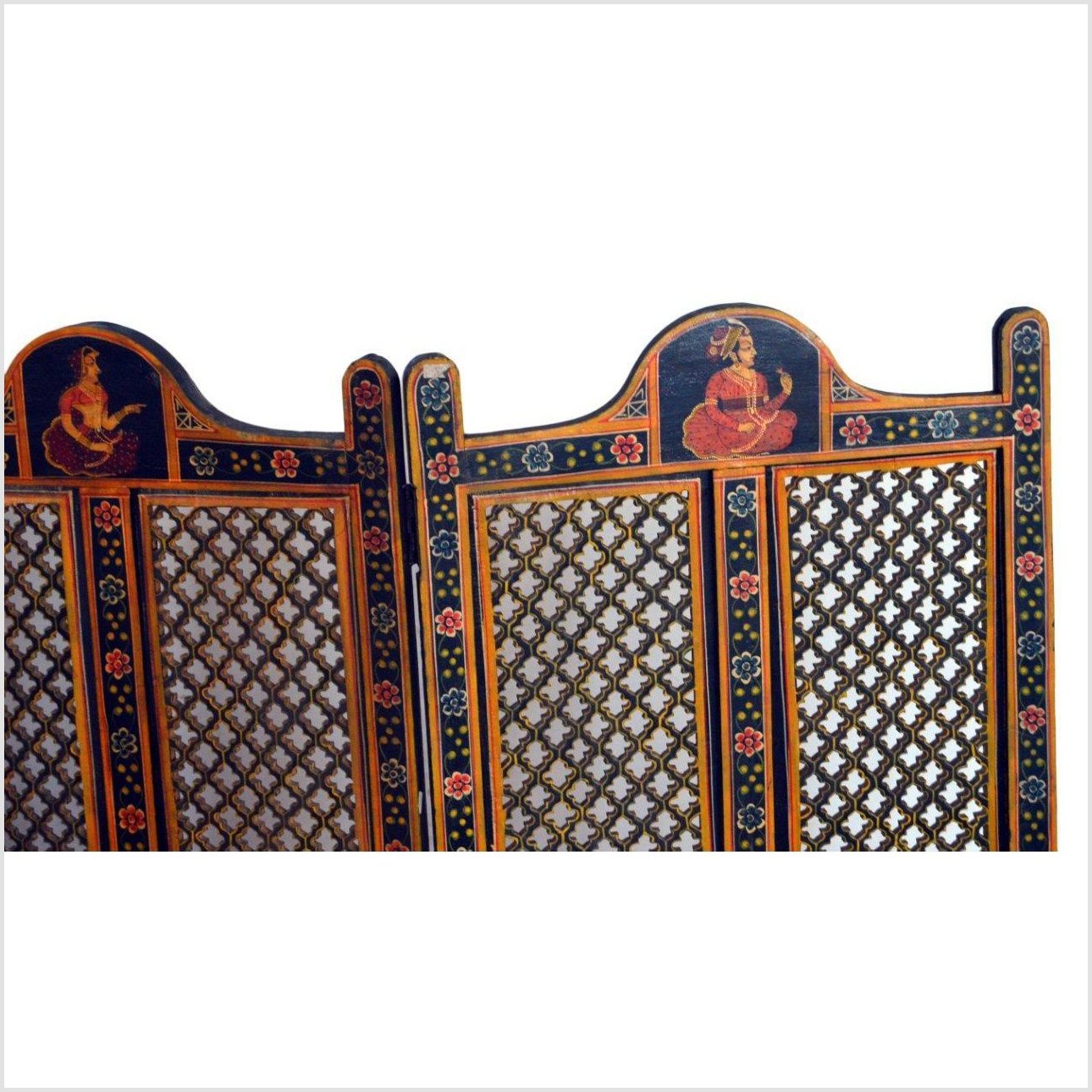 Indian Fretwork Screen-3. Asian &amp; Chinese Furniture, Art, Antiques, Vintage Home Décor for sale at FEA Home