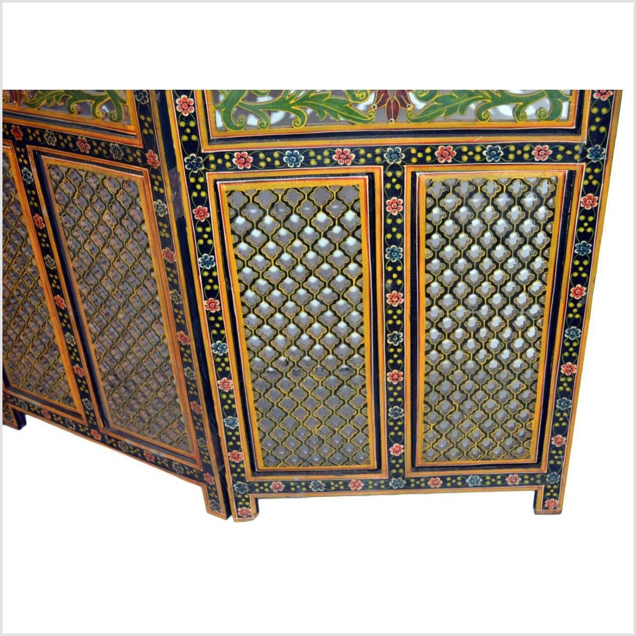 Indian Fretwork Screen-7. Asian &amp; Chinese Furniture, Art, Antiques, Vintage Home Décor for sale at FEA Home