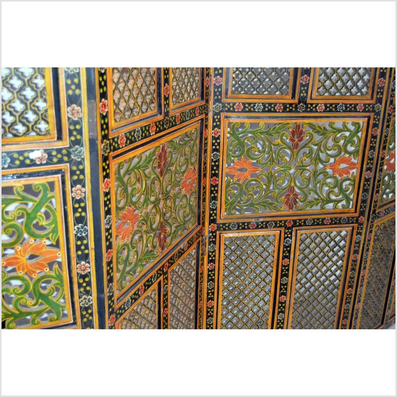 Indian Fretwork Screen-8. Asian &amp; Chinese Furniture, Art, Antiques, Vintage Home Décor for sale at FEA Home