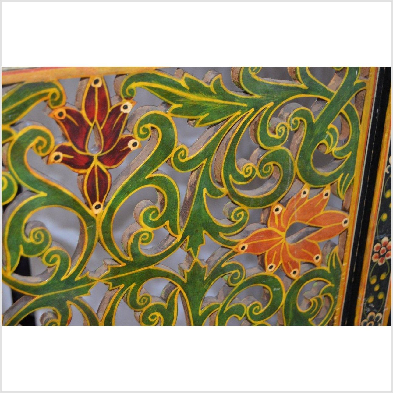 Indian Fretwork Screen-9. Asian &amp; Chinese Furniture, Art, Antiques, Vintage Home Décor for sale at FEA Home