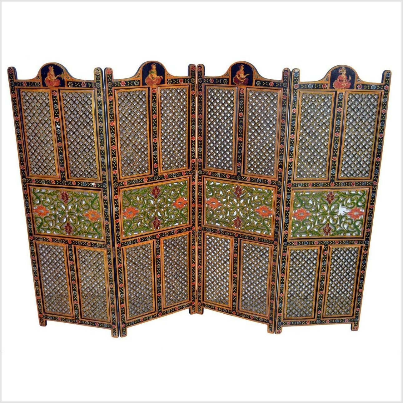 Indian Fretwork Screen-1. Asian & Chinese Furniture, Art, Antiques, Vintage Home Décor for sale at FEA Home