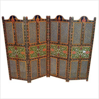 Indian Fretwork Screen- Asian Antiques, Vintage Home Decor & Chinese Furniture - FEA Home