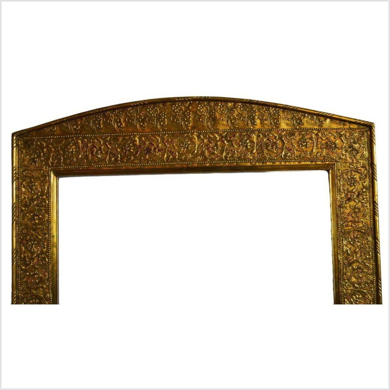 Indian Gold Repoussé Rectangular Frame-2. Asian & Chinese Furniture, Art, Antiques, Vintage Home Décor for sale at FEA Home