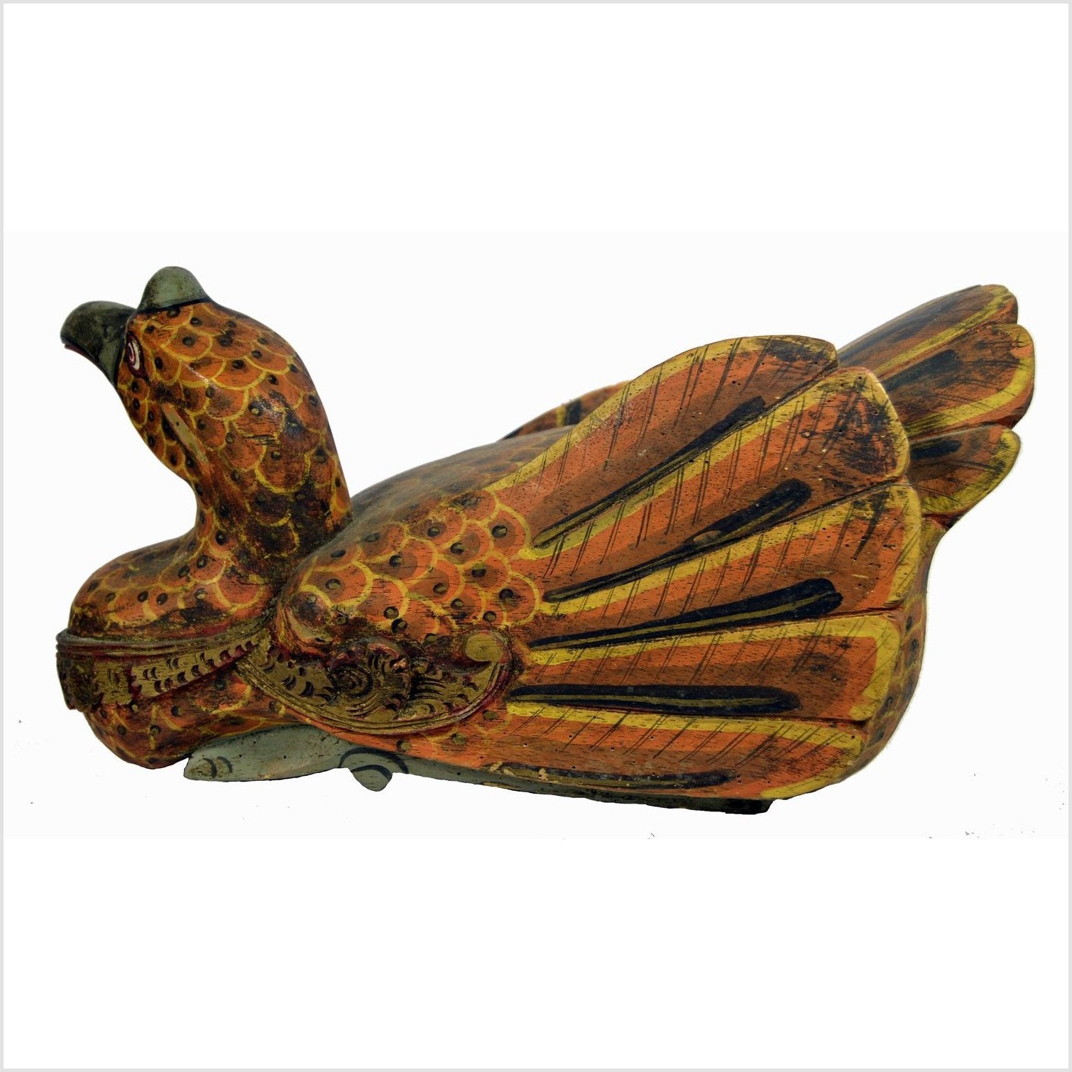 Indian Antique Hand Carved Wooden Duck-4. Asian &amp; Chinese Furniture, Art, Antiques, Vintage Home Décor for sale at FEA Home