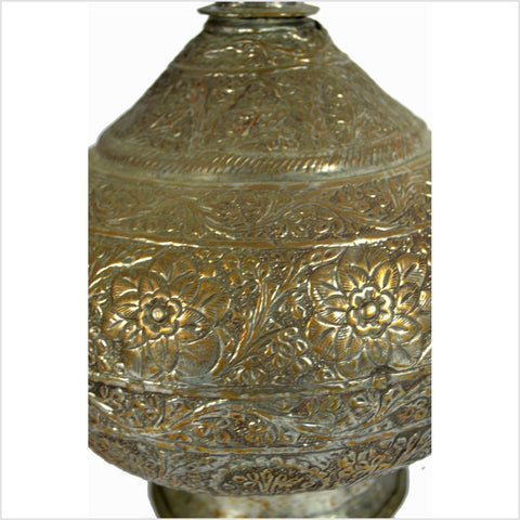 Indian Hand Tooled Brass Decanter