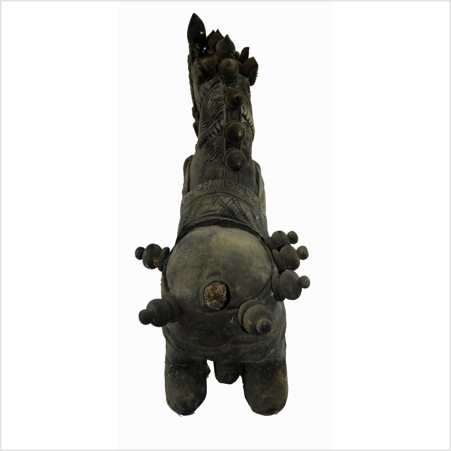 Indian Kerala Hand Carved Wooden Horse-4. Asian &amp; Chinese Furniture, Art, Antiques, Vintage Home Décor for sale at FEA Home