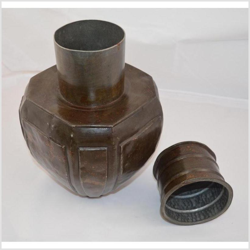 Indian Metal Water Jug - octagonal shape-4. Asian &amp; Chinese Furniture, Art, Antiques, Vintage Home Décor for sale at FEA Home
